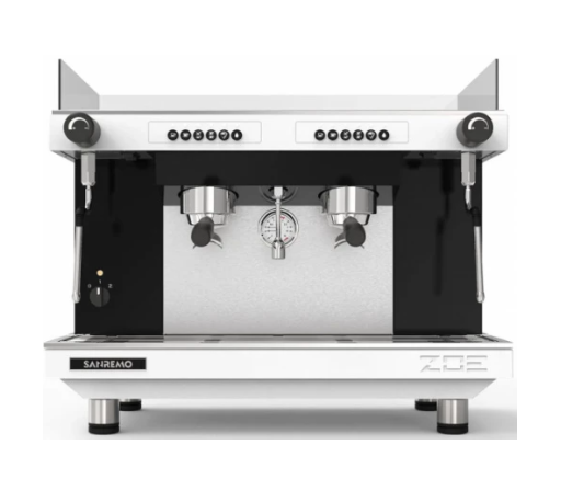 Кофемашина Sanremo Zoe SED (автомат) 2 высокие гр. белая